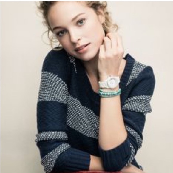 Pink & Magenta Stripe Cashmere Blend Sweater - Picture 7 of 9